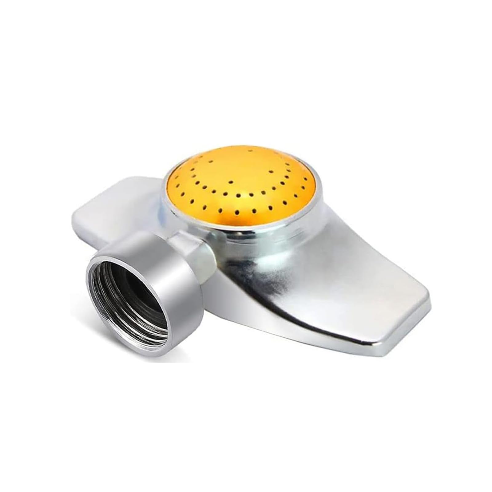 360 Degree Metal Spot Sprinkler,Small Sprinkler Garden for Small Areas Lawn Sprinklers for Yard Circle Pattern with Gentle Water Flow Garden Watering (1, Yellow)