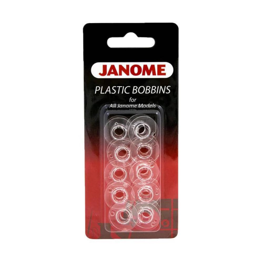 Janome 10er-Pack Spulen aus Kunststoff für alle Janome-Modelle – Top- und Frontlader