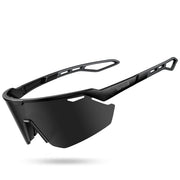 Lamicall Polarized Sports Sunglasses for Men Women, [24g Ultralight] [Adjustable Nose Pad] UV400 Protection Sun Glasses for Cycling Running Baseball Fishing Golf Beach Volleyball, Half Frame, Black