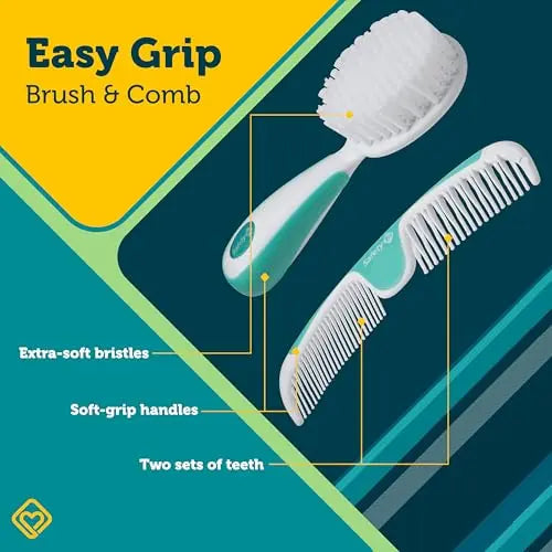 Safety 1st Easy Grip Brush and Comb, Colors May Vary