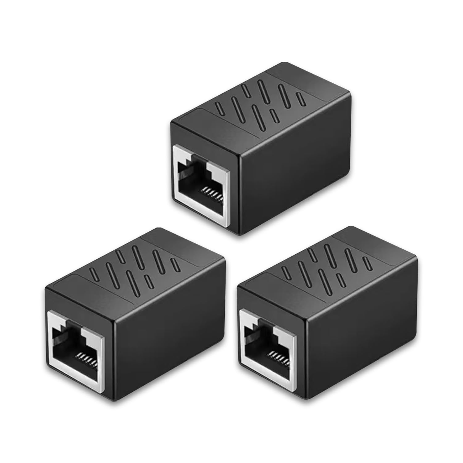 EZYUMM 3er-Pack Ethernet-Kupplung, Premium vergoldeter Ethernet-Extender, RJ45-Kupplung Buchse auf Buchse für Cat7/ Cat6/ Cat5/ Cat5e Netzwerkkabel