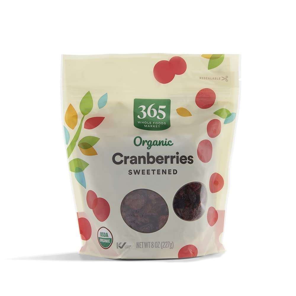 365 by Whole Foods Market, Bio-Cranberries getrocknet und gesüßt, 227 g