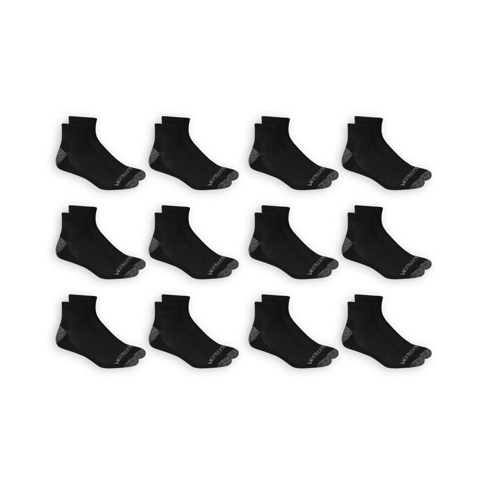 Fruit of the Loom Herren Dual Defense Socken, Knöchelhoch, 12 Paar (1 Packung)