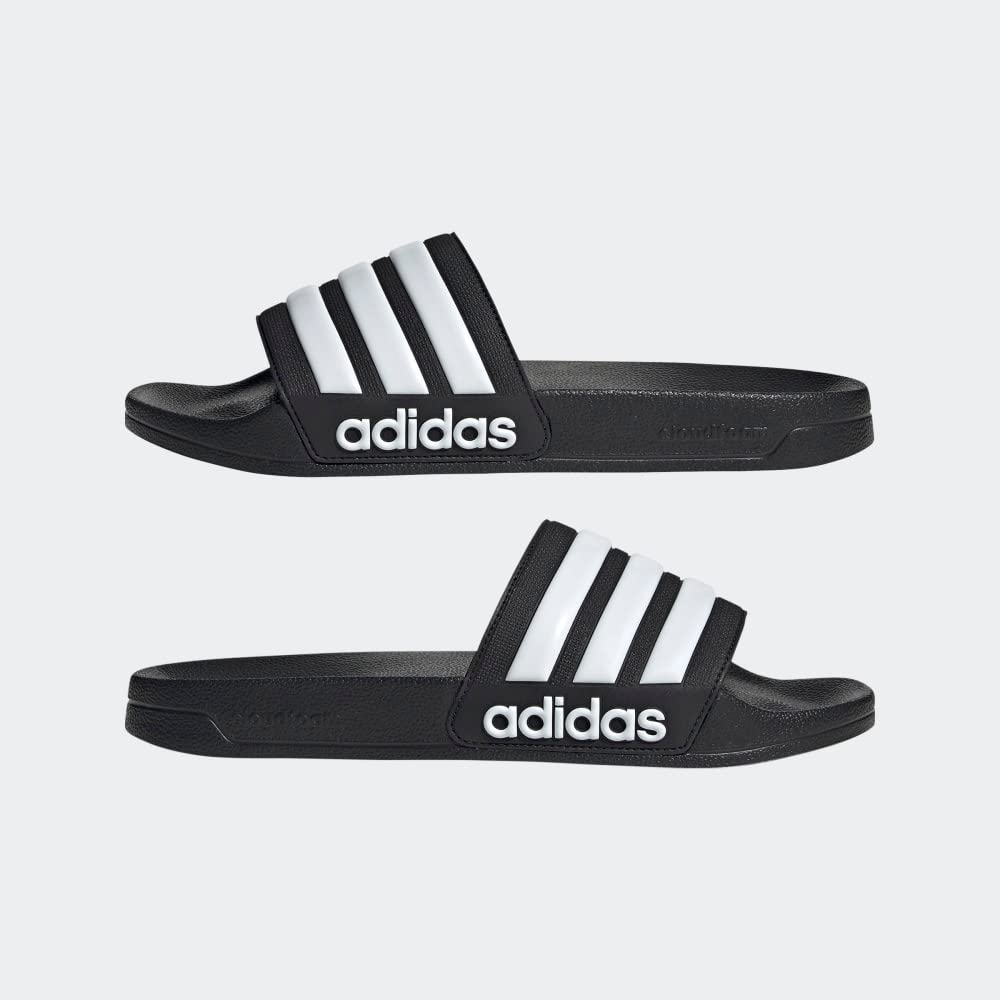 adidas Adult Adilette Shower Core Black/White/Core Black 10