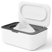 Wipes Dispenser, Wipe Holder for Baby & Adult, Seposeve Refillable Wipe Container, Keeps Wipes Clean. Non-Slip, Easy Pull Wipes Pouch Case, (Grey)
