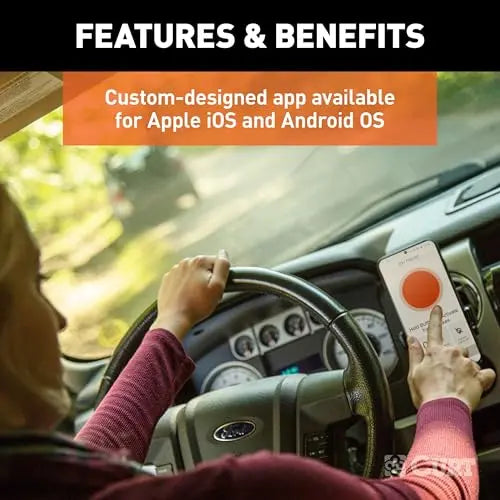 CURT 51180 Echo Mobile Electric Trailer Brake Controller with Bluetooth® Enabled Smartphone Connection, Proportional