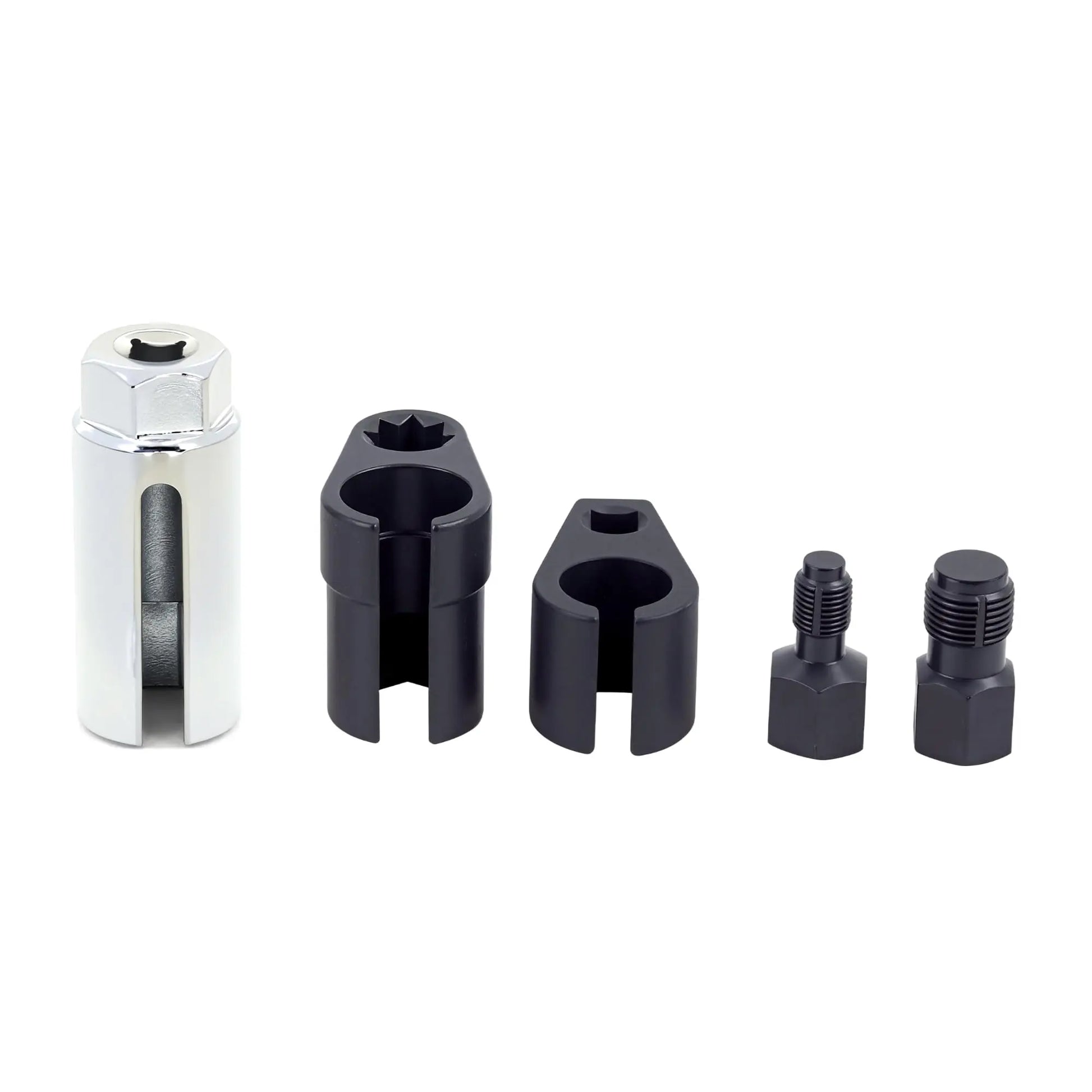 A ABIGAIL 5 PCS Automotive O2 Oxygen Sensor Socket Offset 02 sensor Wrench Remover Tool and Thread Chaser Tool