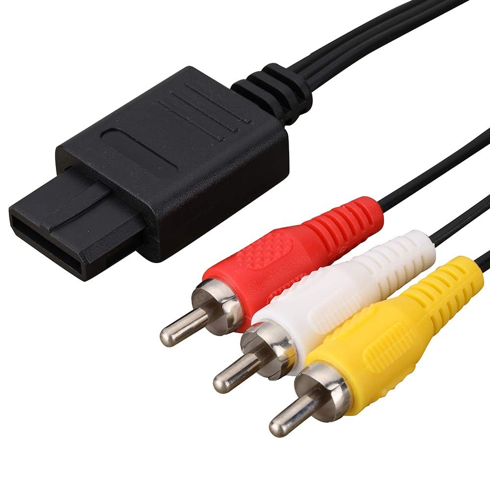 AV-Kabel Composite-Videokabel kompatibel mit Nintendo 64/N64/GameCube/Super Nintendo SNES TV-Spiel (1,8 Meter)