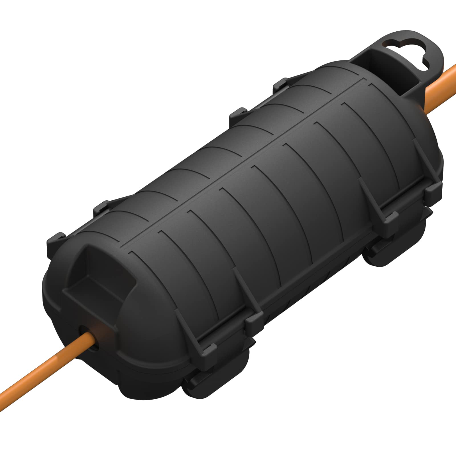 Verlängerungskabelabdeckung Outdoor, Kabelverbinder-Schutz IP54 Wasserabweisend, Elektrische Sicherheitsbox für Innenbereich für Stecker, Steckdose, Werkzeug, Weihnachtsbeleuchtung, Schwarz