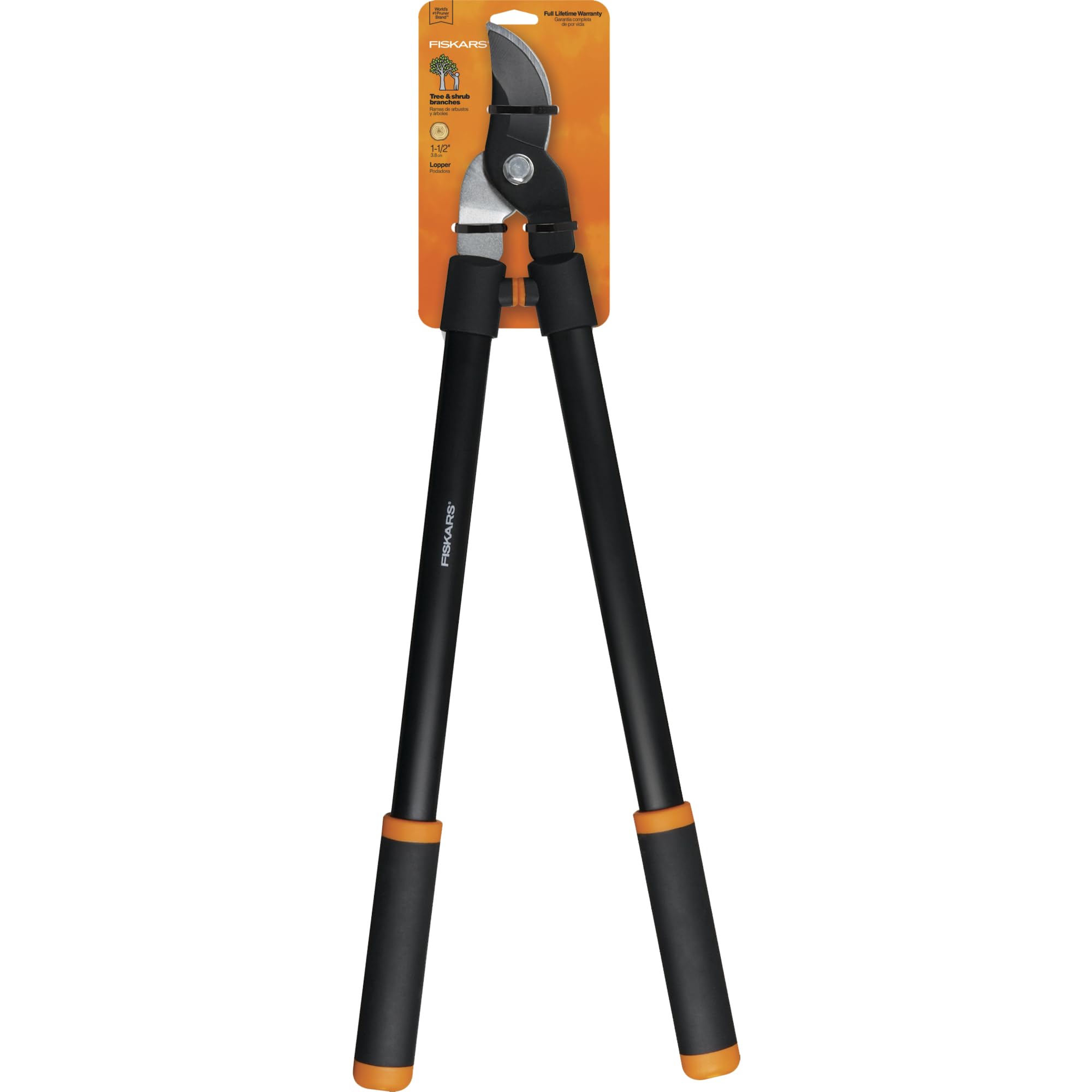 Fiskars Astschere 71 cm für Baumschnitt, Hochleistungs-Bypass-Astschere mit rostbeständiger, scharfer Stahlklinge, Astschneider bis zu 3,8 cm Schnittkapazität, stoßdämpfender Griff, Gartengeräte