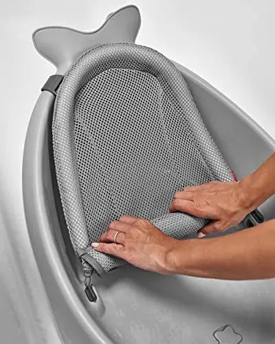 Skip Hop Infant Bath Tub 3-Stage Grow With Baby Smart Sling MOBY Bathtub Grey Age 0+