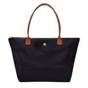 GM LIKKIE Shoulder Tote Bag for Women, Nylon Top-Handle Purse, Foldable Weekend Hobo Handbag (Black2)