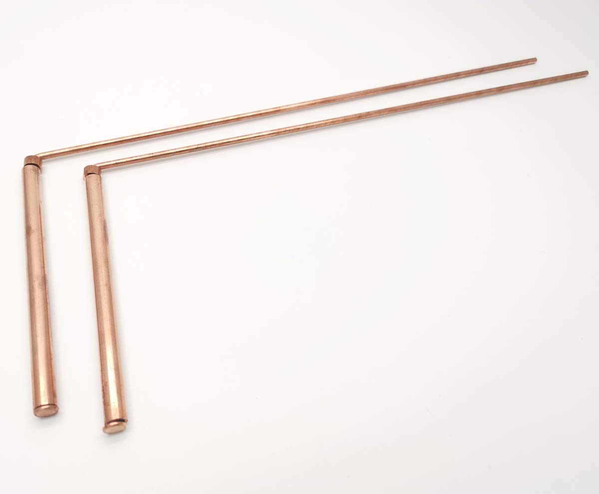 Spirit Hunter 99.9% Copper Dowsing Rod- 2PCS Divining Rods with Bag - Detect Gold, Water, Ghost Hunting etc.