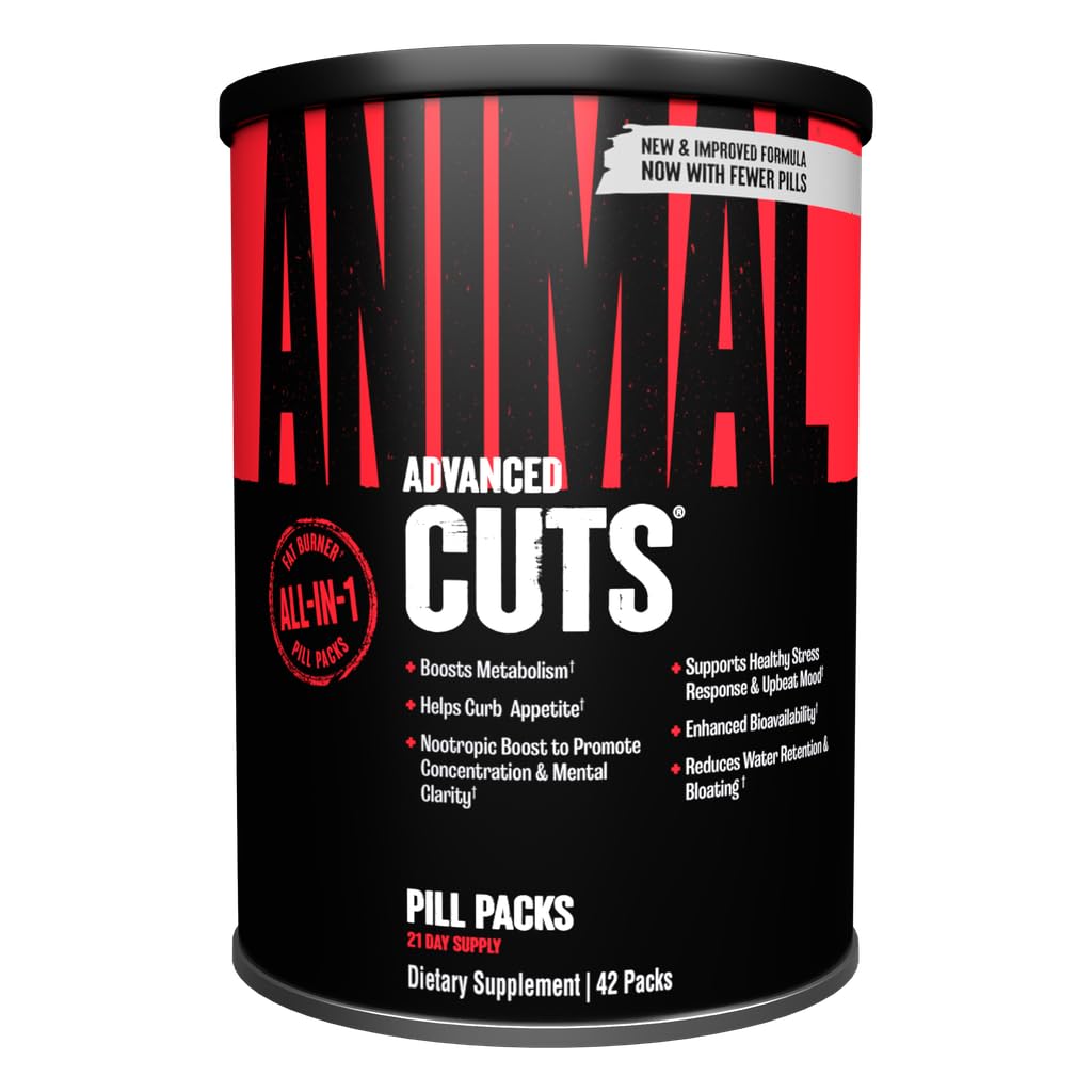 Animal Cuts Thermogenic Fat Burner - Weight Loss Pills for Women and Men for Metabolism, Energy, Focus, and Nootropic Brain Support with Ketones Appetite Suppressant Diet Pills, 42 Packs