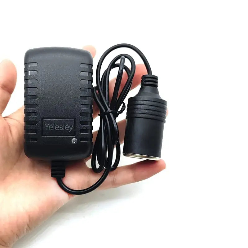 Yelesley AC to DC Converter 2A 24W Car Cigarette Lighter Socket 110-240V to 12V AC/DC Power Adapter Black