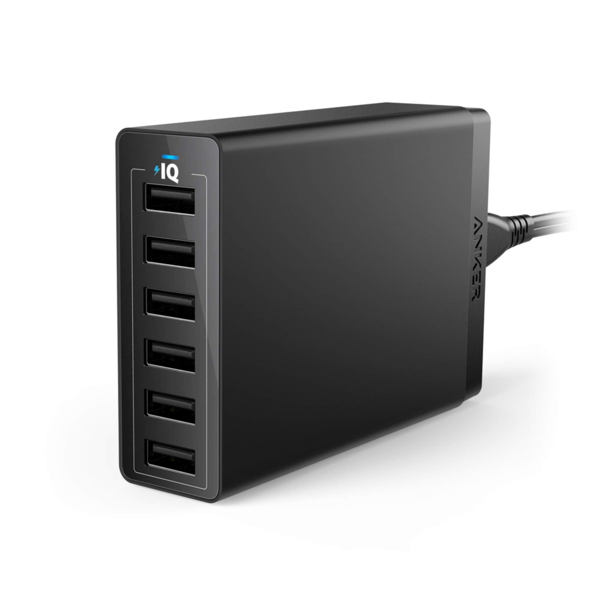 Anker Charger, 60W 6 Port USB Charging Station, PowerPort 6 Multi USB Charger for iPhone 14/13 Series, iPad Pro/Air/Mini, Galaxy S23/S22/S21, Note 20 Ultra, LG, HTC, and More