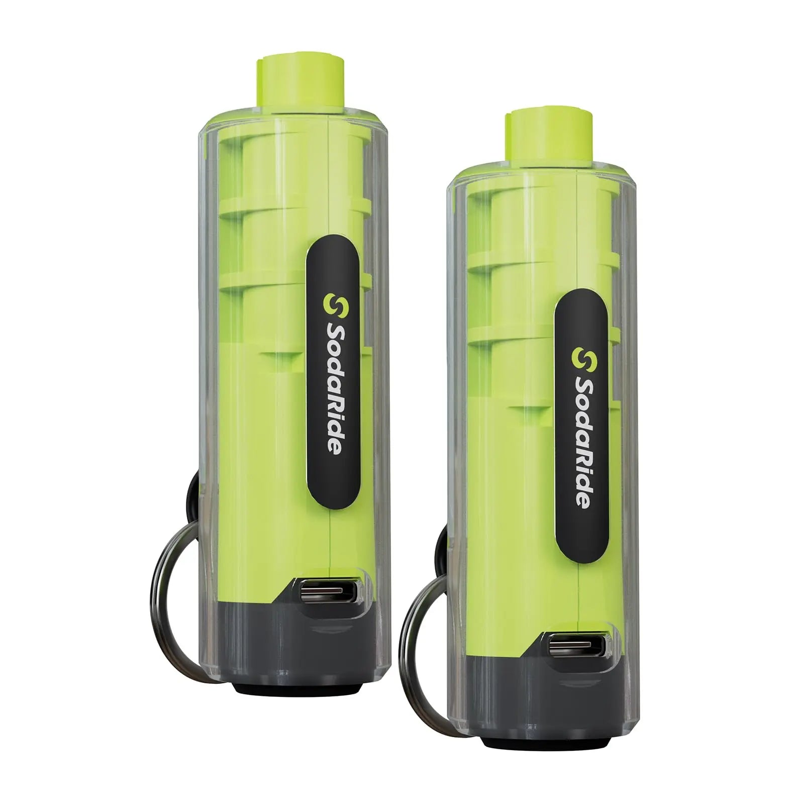SodaRide Window Breaker Seatbelt Cutter with Flashlight,2 in 1 Car Escape Tool Key Chain,Safe Hammer Glass Breaker Under Water,2 Pack Green