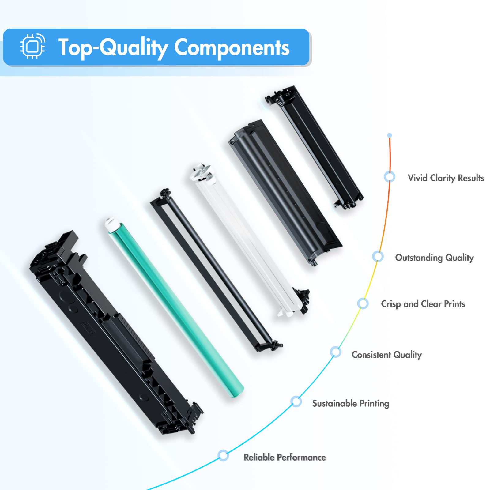 26A Toner Cartridge for HP Printer CF226A M426fdw Compatible for HP 26A Black Laserjet Toner Cartridge 26X CF226X M402n MFP M426fdw M402dn M402 M402dw M402dne M426fdn M426 M426dw Printer Ink 2 Pack