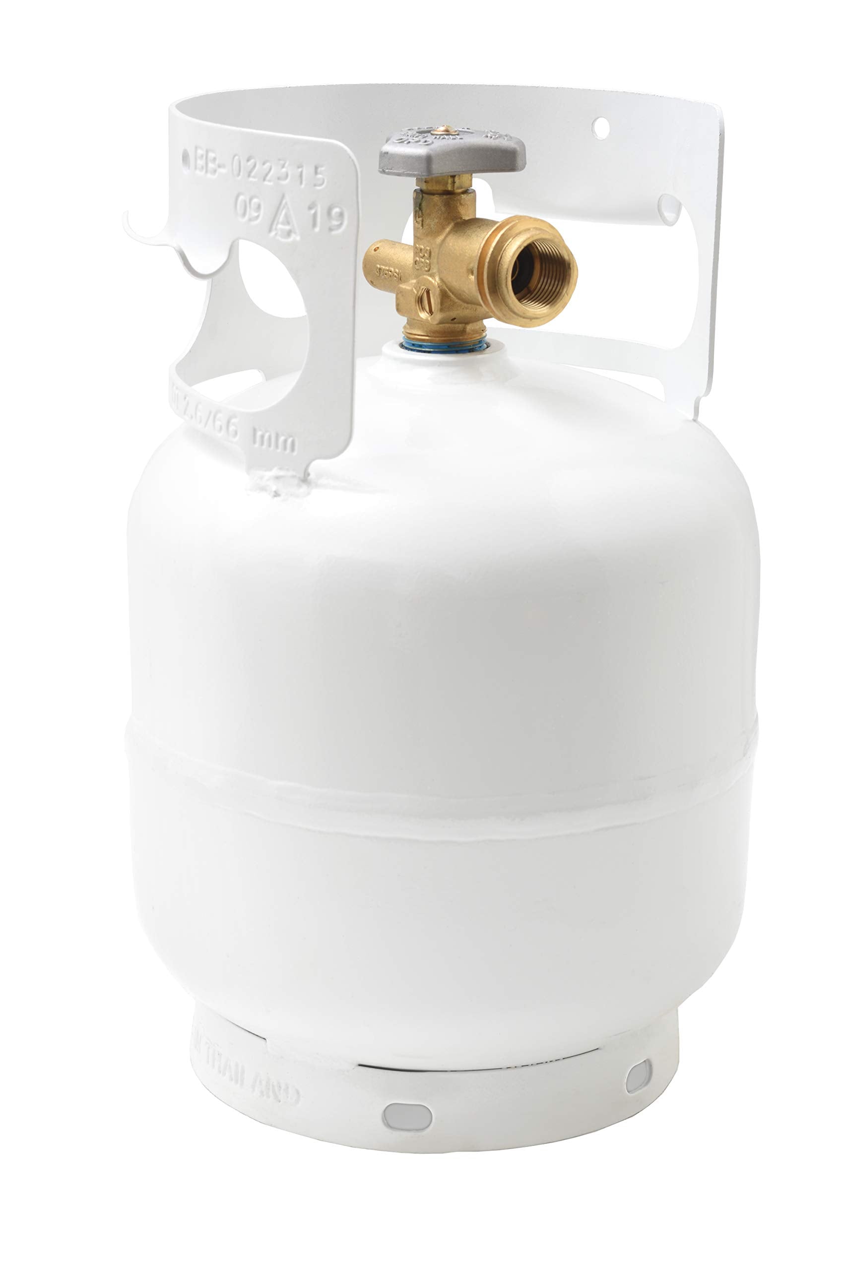 FLAME KING YSN5LB 5-Pfund-Propangasflasche, ideal für tragbare Grills, Feuerstellen, Heizungen und Overlanding, Weiß