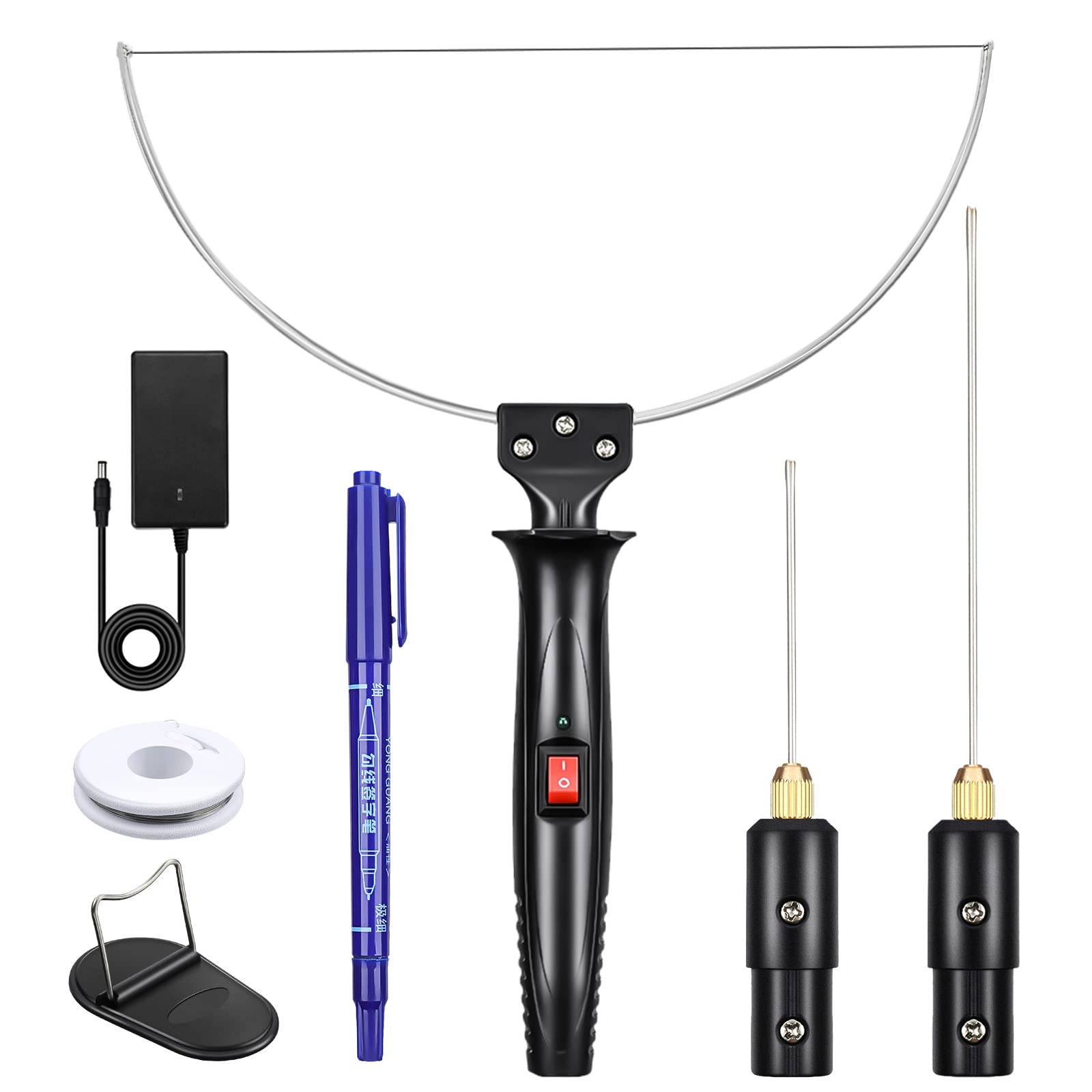 GOCHANGE 3 in 1 Foam Cutter Electric Styrofoam Cutting Tool, 100-240V / 18W with Electronic Adaptor for Small Cutting Project, DIY Craft, Foam Carving