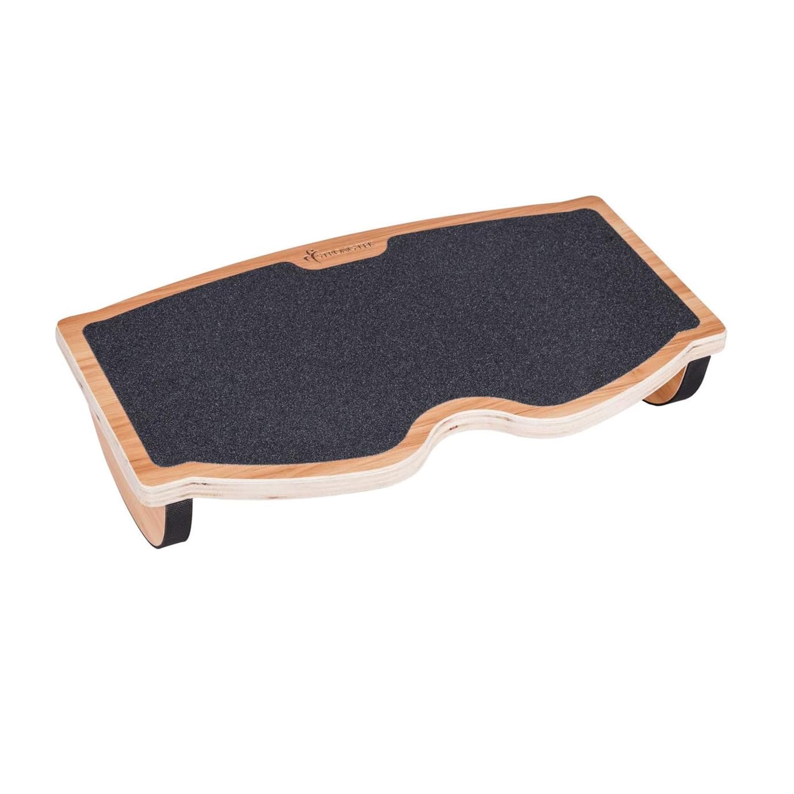 StrongTek Ergonomic Wood Foot Rest for Enhanced Circulation & Comfort, 350lbs Capacity, Rocker Balance Board for Standing Desks, Non-Slip, No Assembly, 18" Wide - Ideal for Office/Home