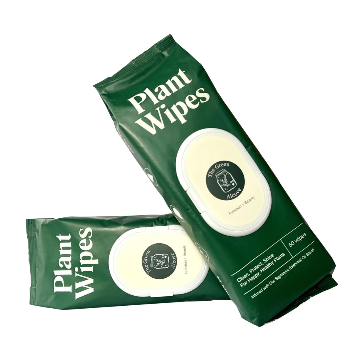 The Green Alcove Plant Leaf Cleaner & Leaf Shine, Plant Cleaner | 2 Pack of 50 (Total 100 Count)