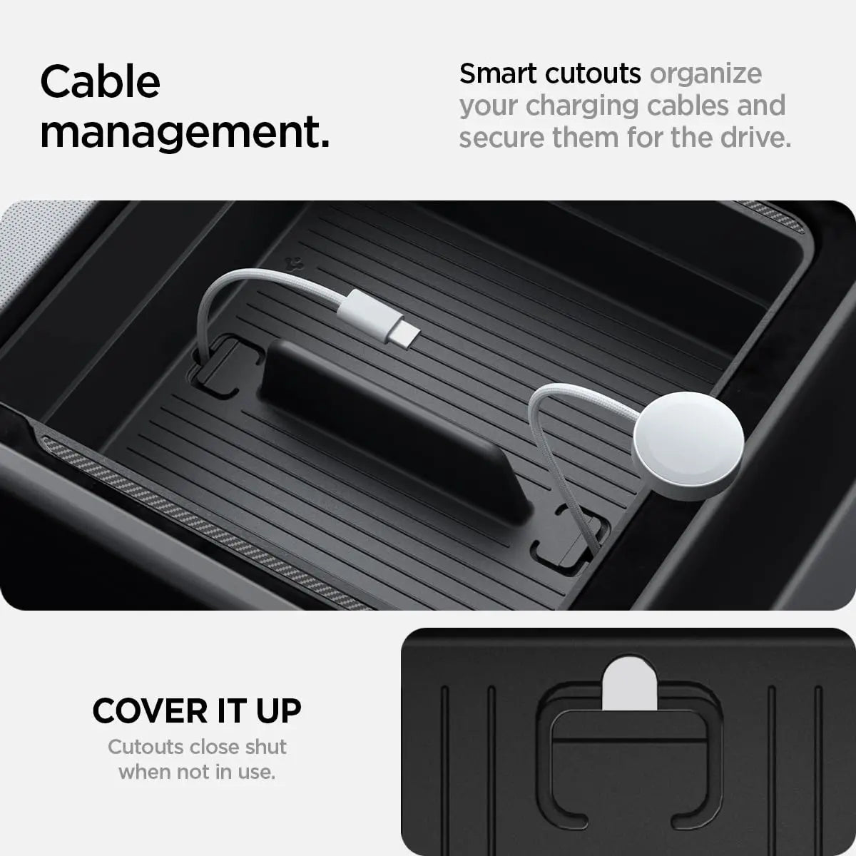 Spigen Armrest Console Organizer for Tesla Model Y Juniper (2025/26) & Model 3 Highland (2024/25)