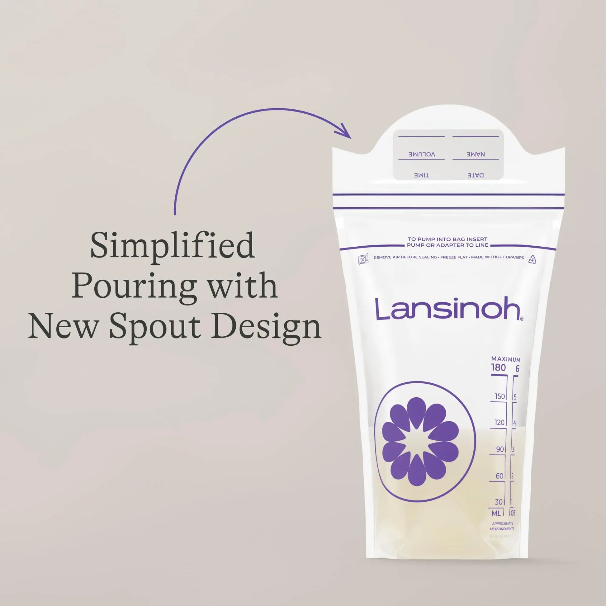 Lansinoh Breastmilk Storage Bags, 100 Count, Baby Essentials, Fast Freeze & Thaw Breast Milk Bags for Baby Bottle Feeding, Superior Strength & Stretch, 6 Ounce