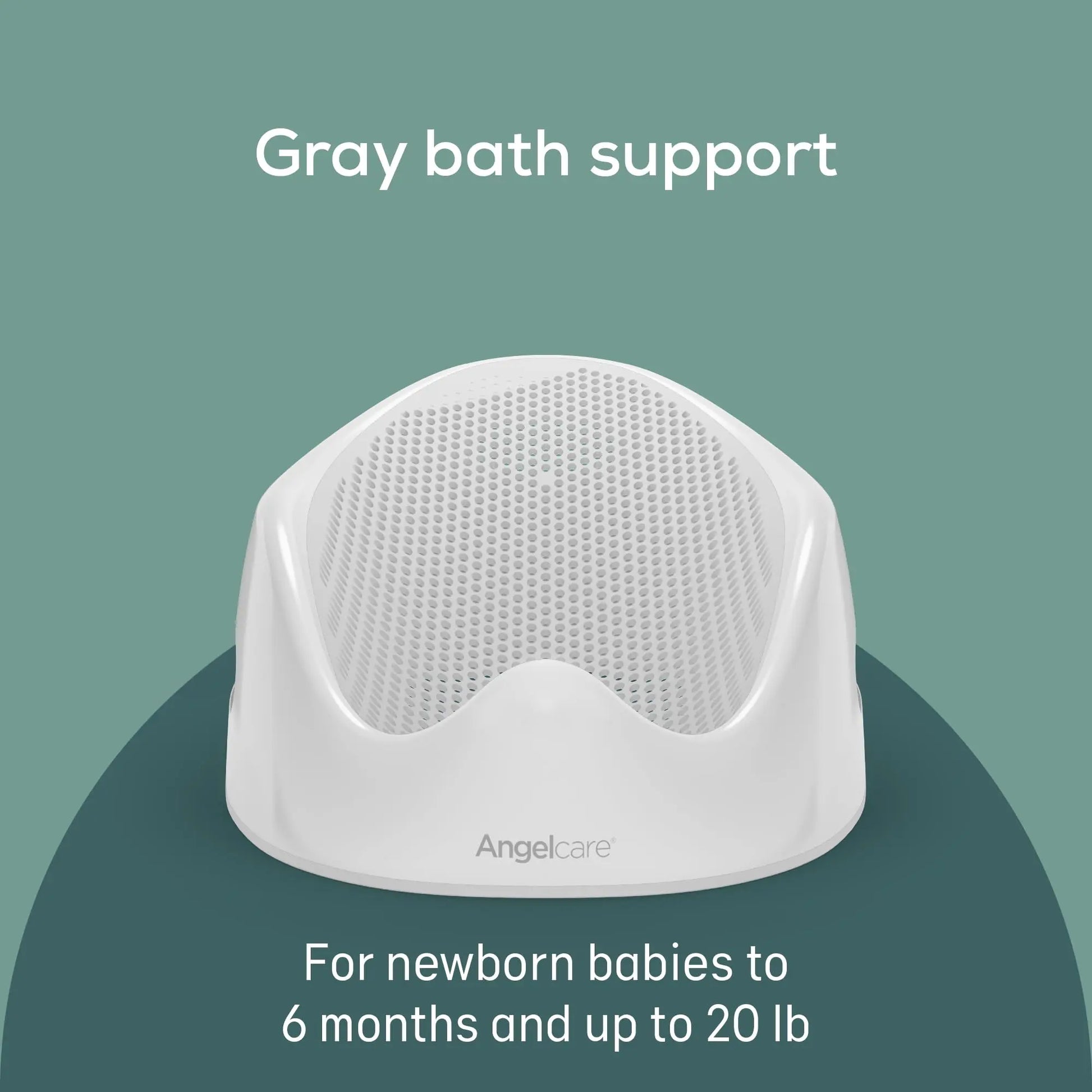 Angelcare Baby Bath Support (Gray) | Ideal for Babies Less Than 6 Months Old