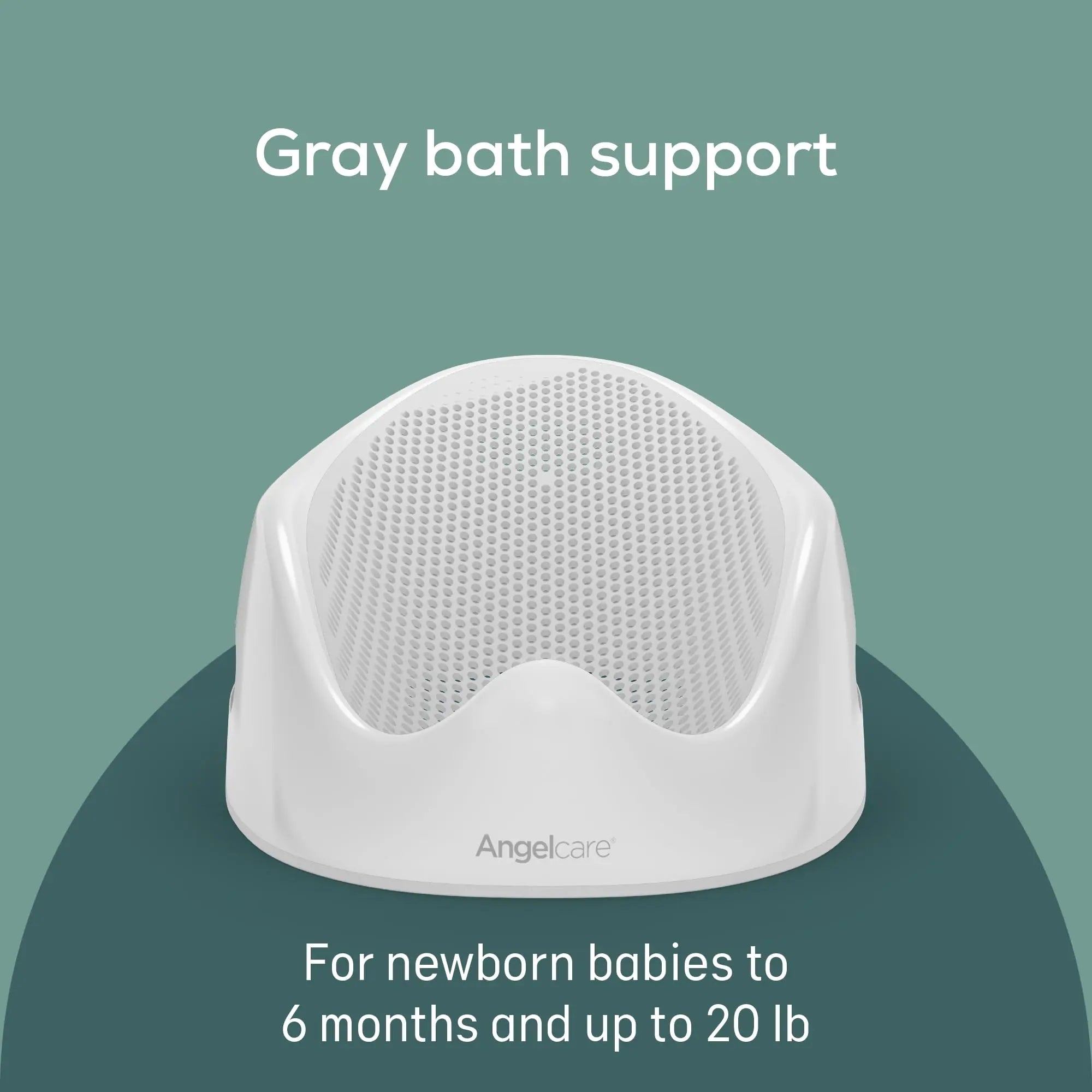 Angelcare Baby Bath Support (Gray) | Ideal for Babies Less Than 6 Months Old