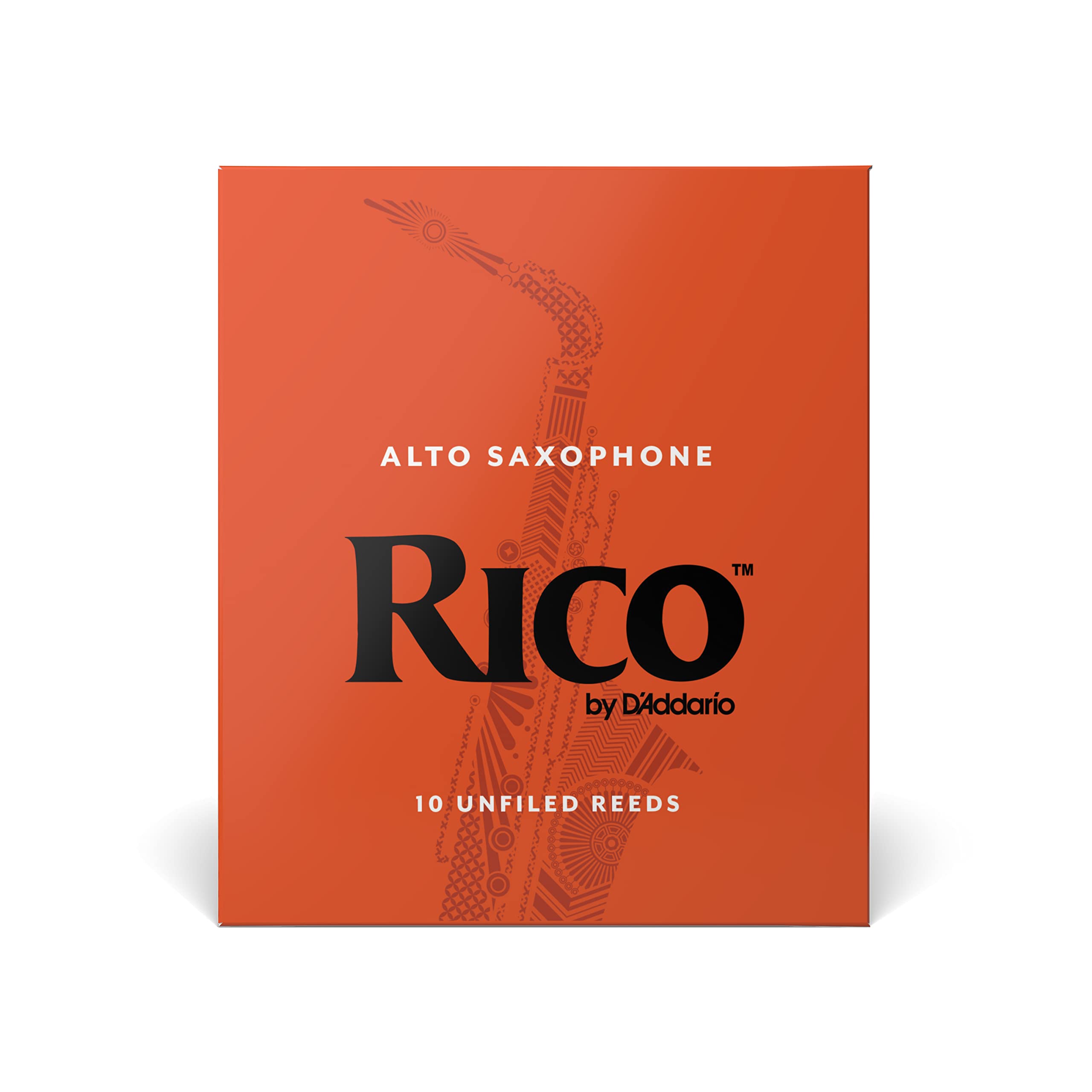 D’Addario Woodwinds, Rico Saxophone Reeds, Alto Sax, RJA1025, Strength 2.5, 10-Pack