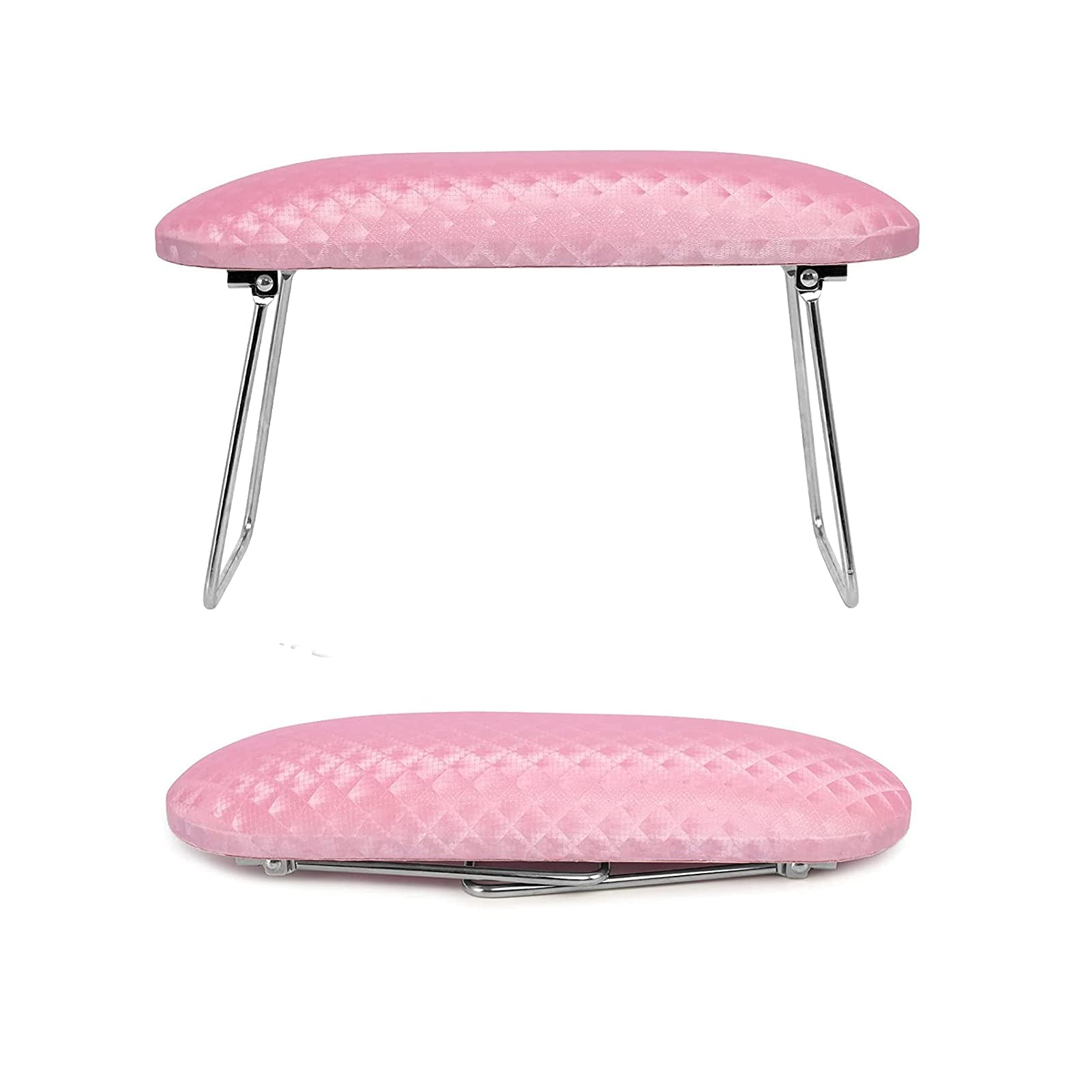 krofaue Nail Arm Rest,Professional Microfiber Leather Nail Hand Rest Stand Arm Rest for Acrylic Nails Cushion Hand Holder with Non-slip - Nail Technician Use Must Have（Pink）