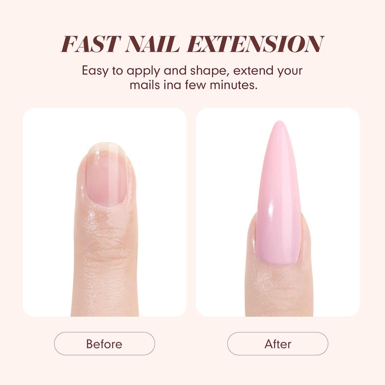 Saviland Acrylic Nail Starter Kit: Clear Pink Nude Acrylic Powder & Liquid, Brush, Files, Forms, Press On Nails, Home Practice Set