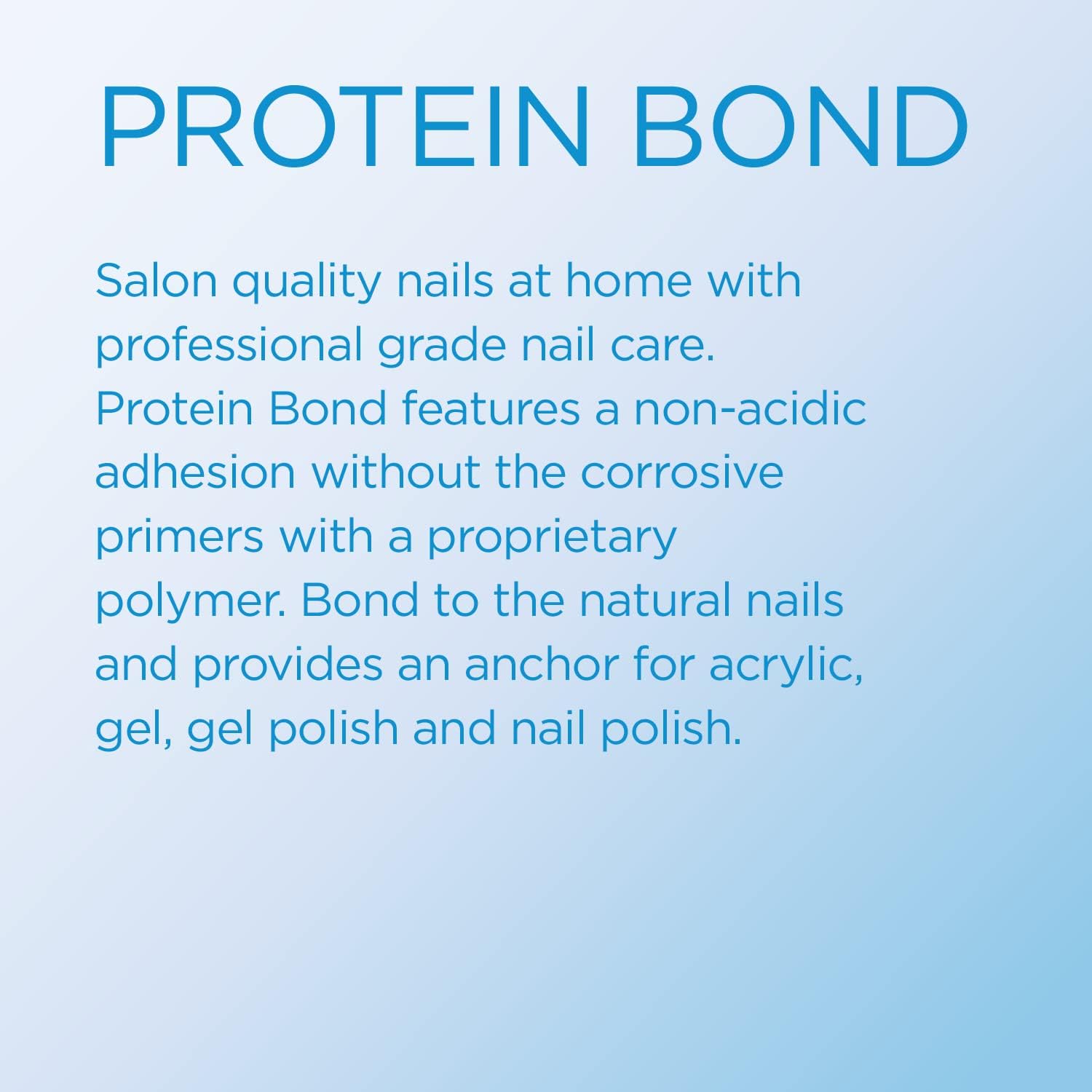 Young Nails Protein Bond - Non-Acidic Nail Primer, Enhanced Adhesion for Gel Polish & Acrylic, Nail Dehydrator, PH Bonder for Gel Nails, 0.25 oz