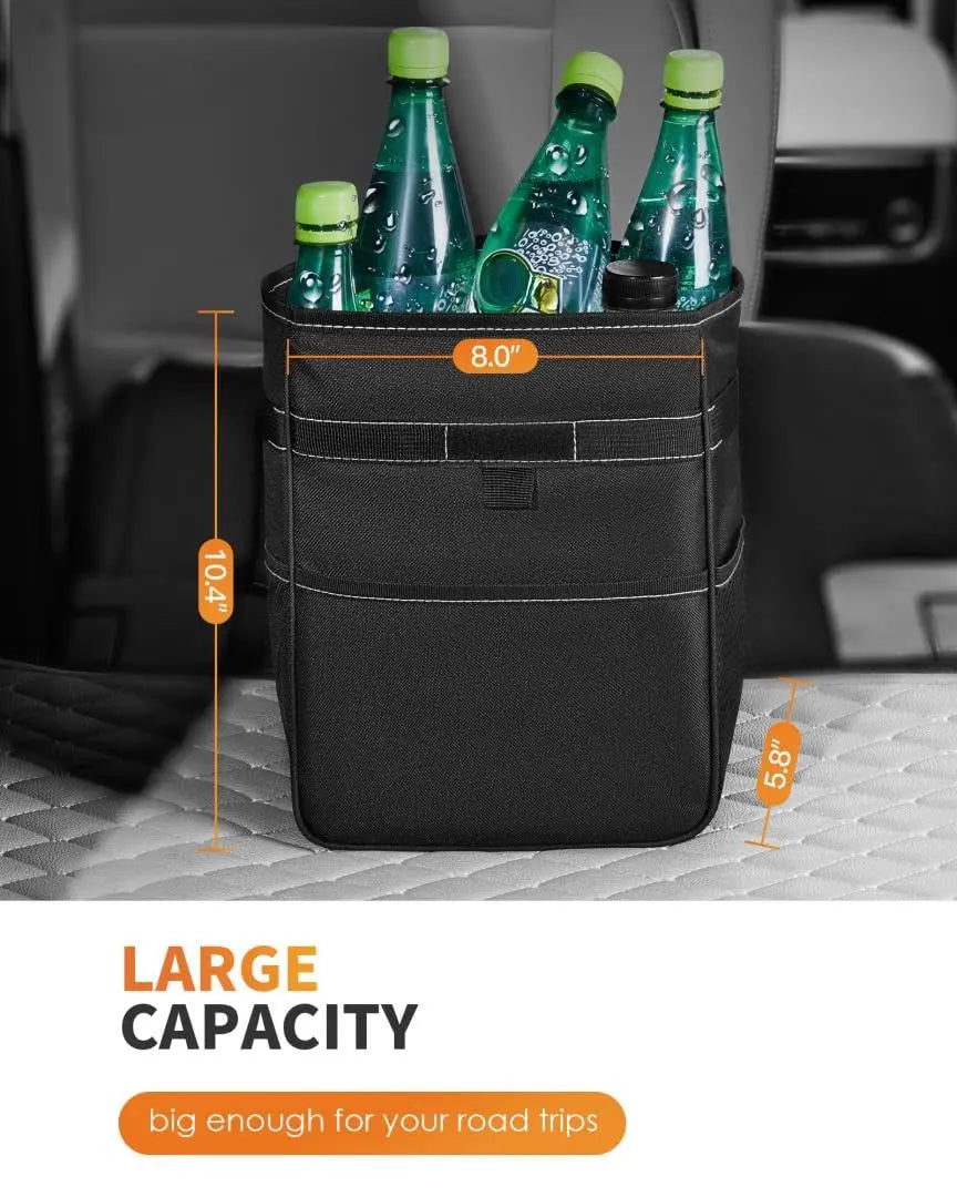 HOTOR Car Trash Can - Leak-Proof Car Organizer and Storage Bag for The Back/Front/Console of Any Cars,Sedans, SUVs & Trucks Easy-to-Install Car Accessory Interior