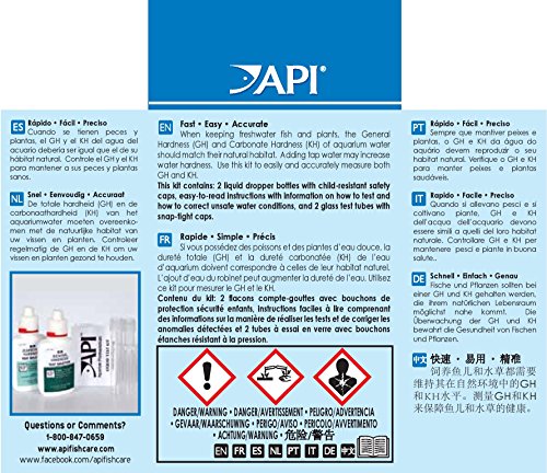 API GH & KH TEST KIT Freshwater Aquarium Water Test Kit, 2.5 oz.