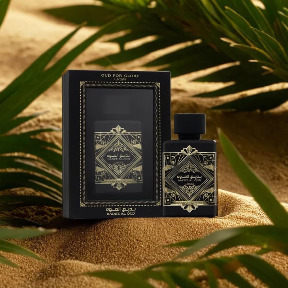 Lattafa Perfumes Bade'e Al Oud, Oud for Glory for Unisex Eau de Parfum Spray, 3.4 Ounce