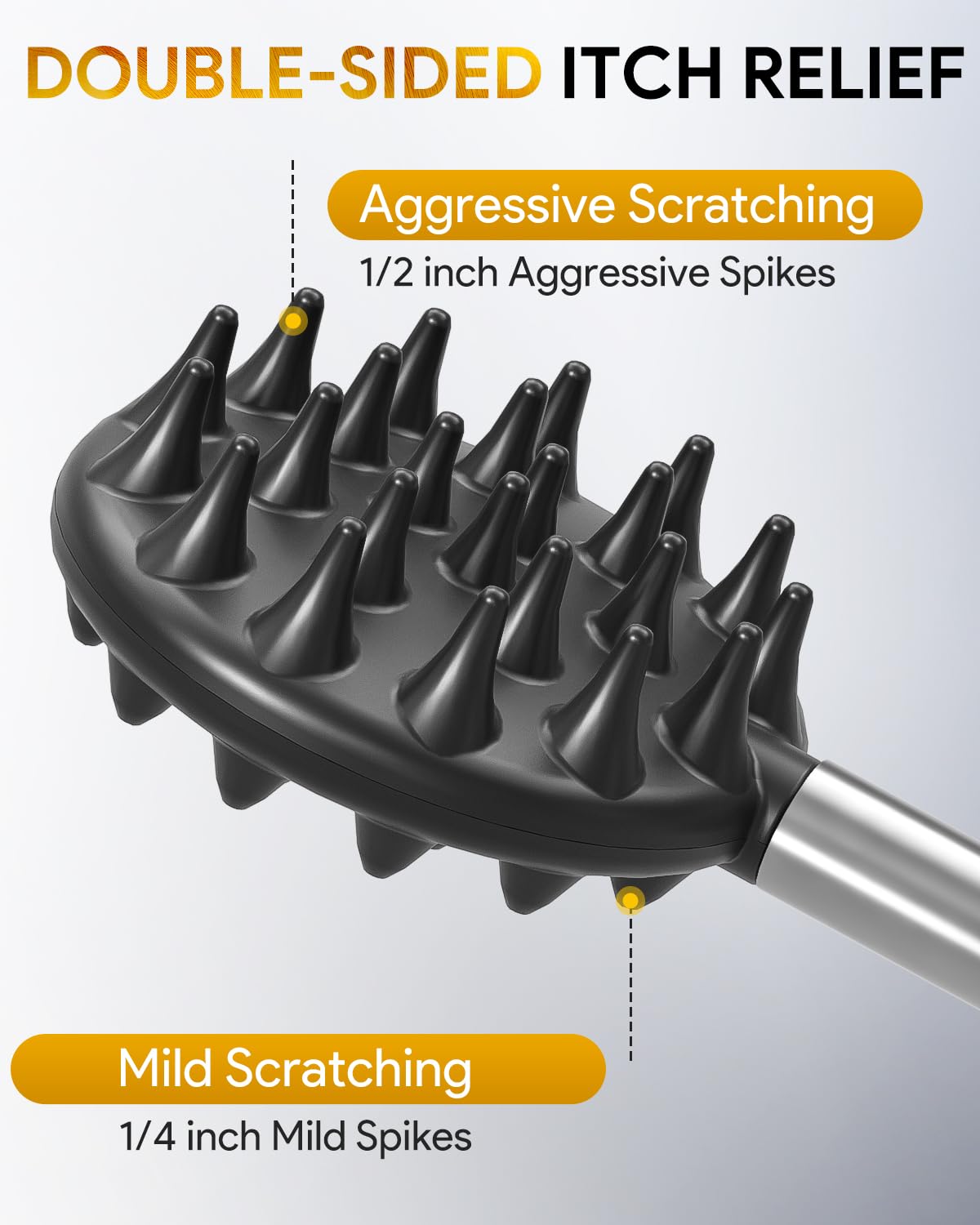 TUKUOS Telescoping Back Scratcher with 4Pcs Detachable Scratching Heads, Fathers Day Dad Gifts for Men Back Scratcher for Men/Dad/Women