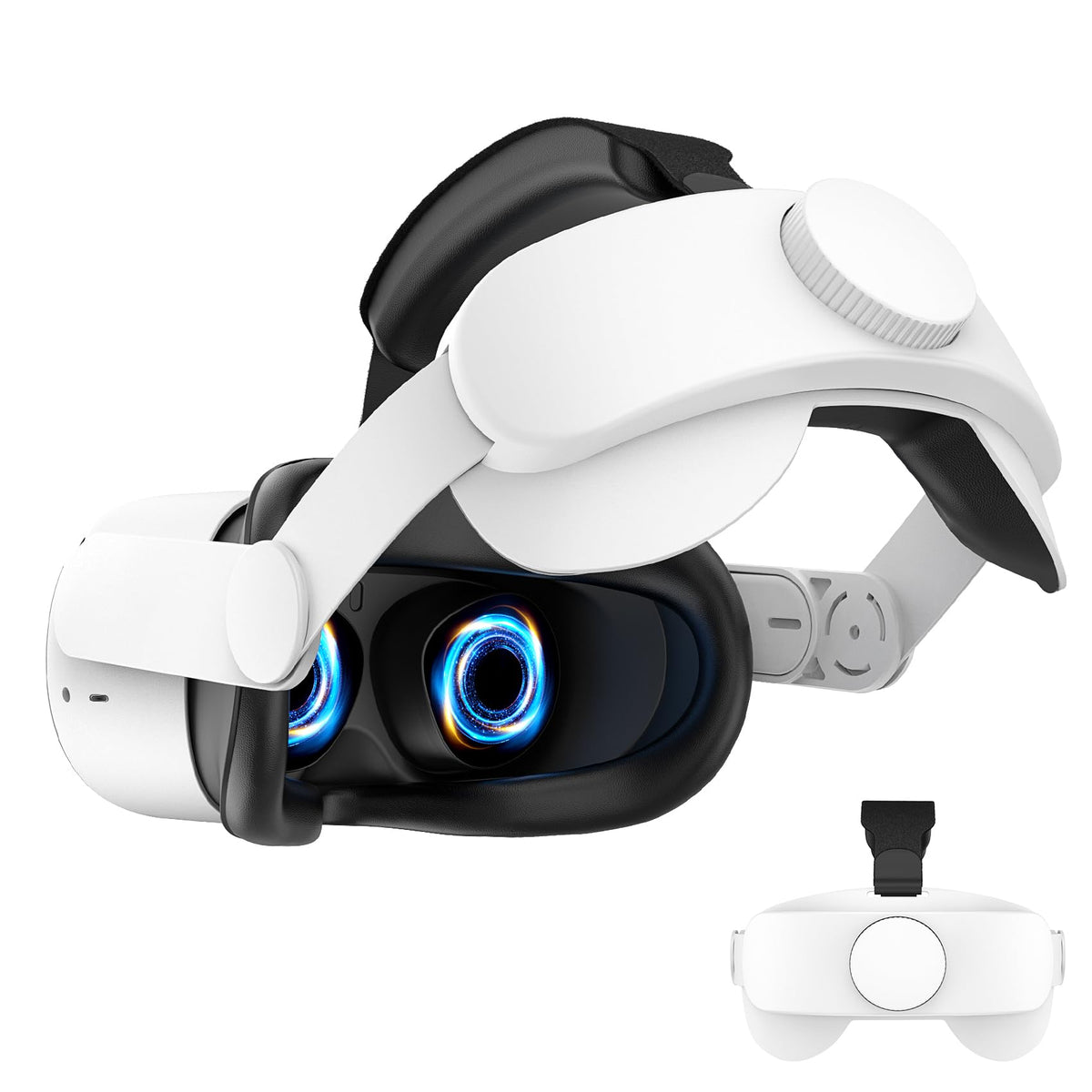 VZNEK Kopfband kompatibel mit Oculus Quest 2, Meta Quest 2 Zubehör Verstellbarer Elite-Riemen-Ersatz für verbesserten Komfort, Halt und Gaming-Immersion in VR (Ohne Akku)