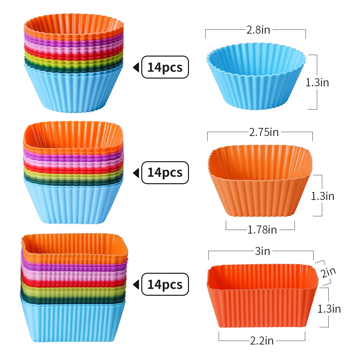 Silicone Lunch Bento Box, 52 Pack Bento Lunch Box Bundle Dividers with Food Picks Lunch Accessories, Durable, Reusable, BPA-Free, Freezer and Dishwasher Safe