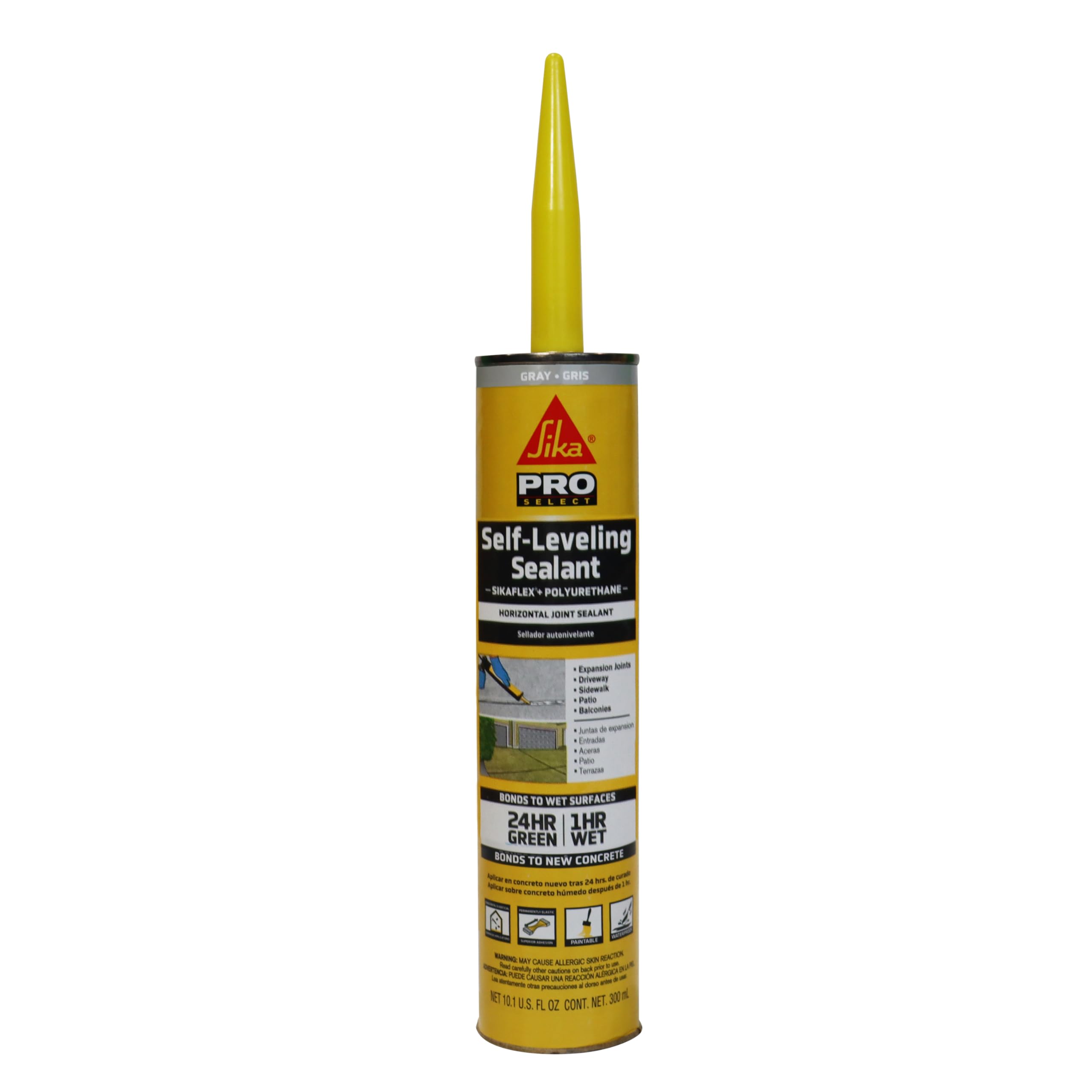 SIKA Sikaflex selbstnivellierende Dichtmasse, graues Polyurethan, schnellhärtend, für Betondehnungsfugen, wasserdicht, überstreichbar, füllt Risse bis 3,8 cm, 300 ml Kartusche