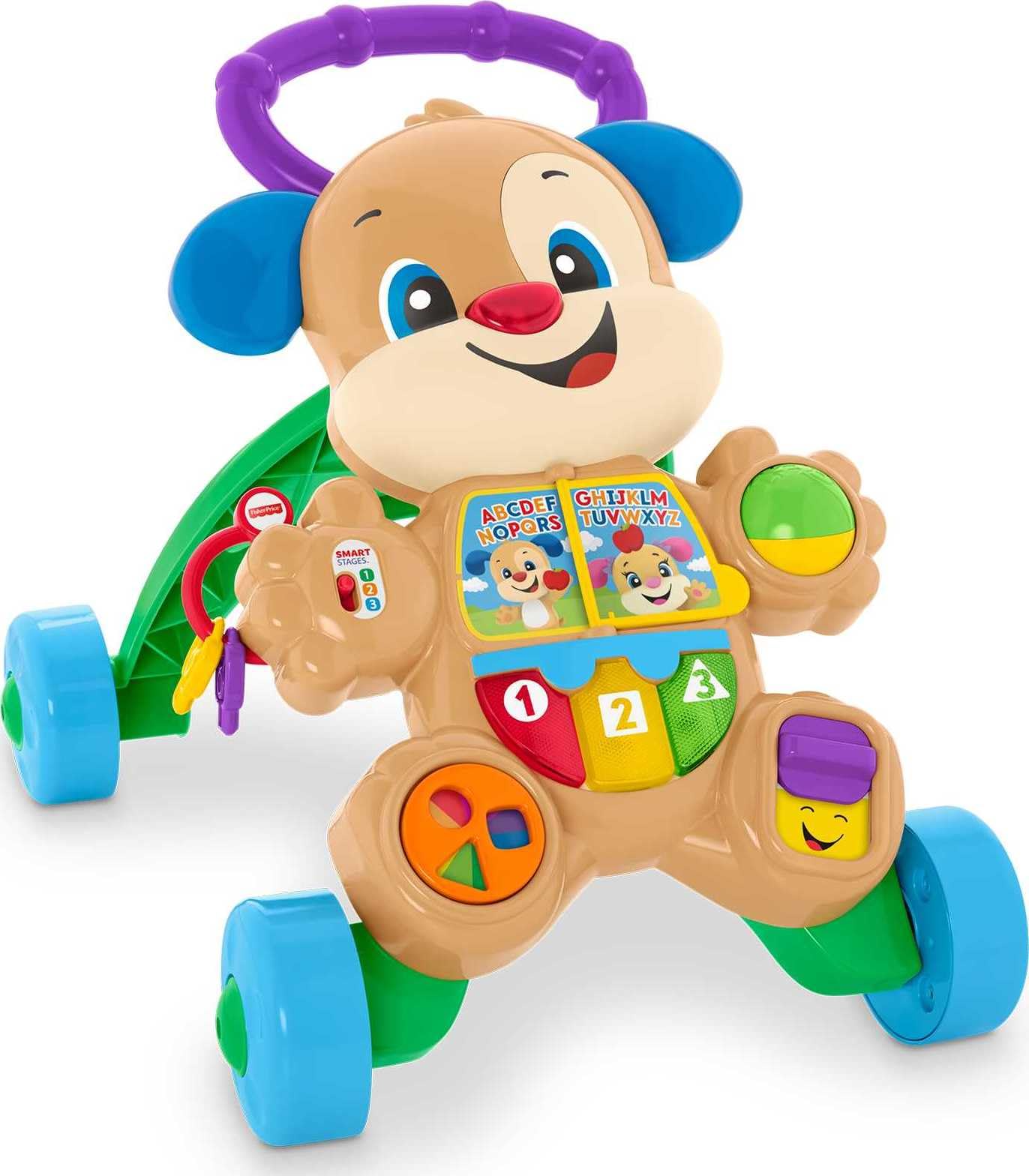 Fisher-Price Baby-Spielzeug, Lauflernhilfe „Lustige Lernraupe“ mit Musik, Lichtern und Aktivitäten für Babys ab 6 Monaten