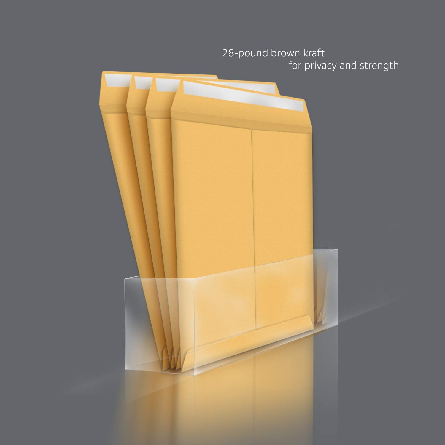 Amazon Basics Self Adhesive Catalog Mailing Envelopes, Peel and Seal, 6x9 Inch, Brown Kraft, 100-Pack