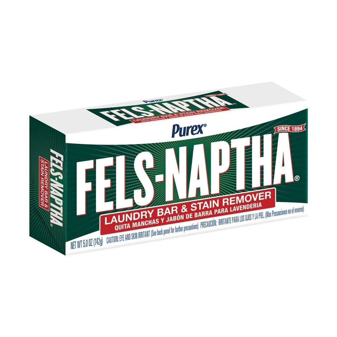 Fels Naptha Wäscheseifenriegel & Fleckenentferner – 2er-Pack, 142 g pro Riegel