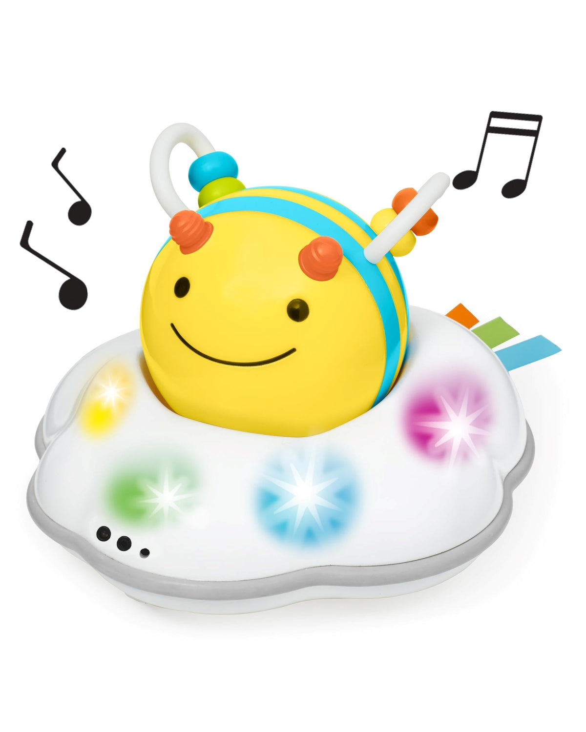 Skip Hop Baby Follow-Me Bee Bauchlage-Krabbelspielzeug 3-Stufen-Sinnentwicklung für Babys mit Lichtern, Geräuschen und Musik zum Entdecken & Mehr Alter 5m+