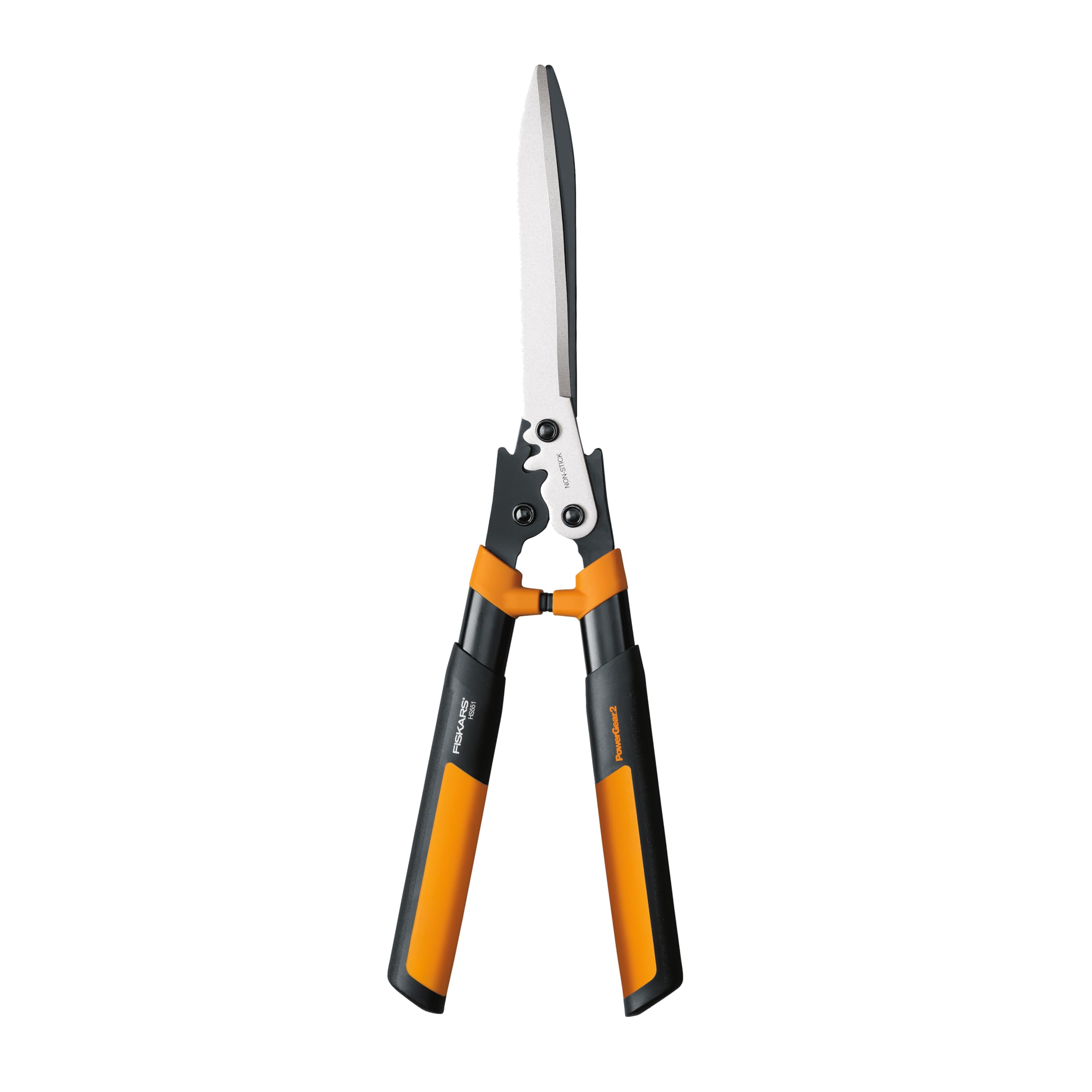 Fiskars 23" Heckenschere, Heckenschneider mit PowerGear2-Technologie, die die Leistung für weniger Kraftaufwand vervielfacht, Gartenschere mit SoftGrip-Griffen und stoßdämpfenden Puffern