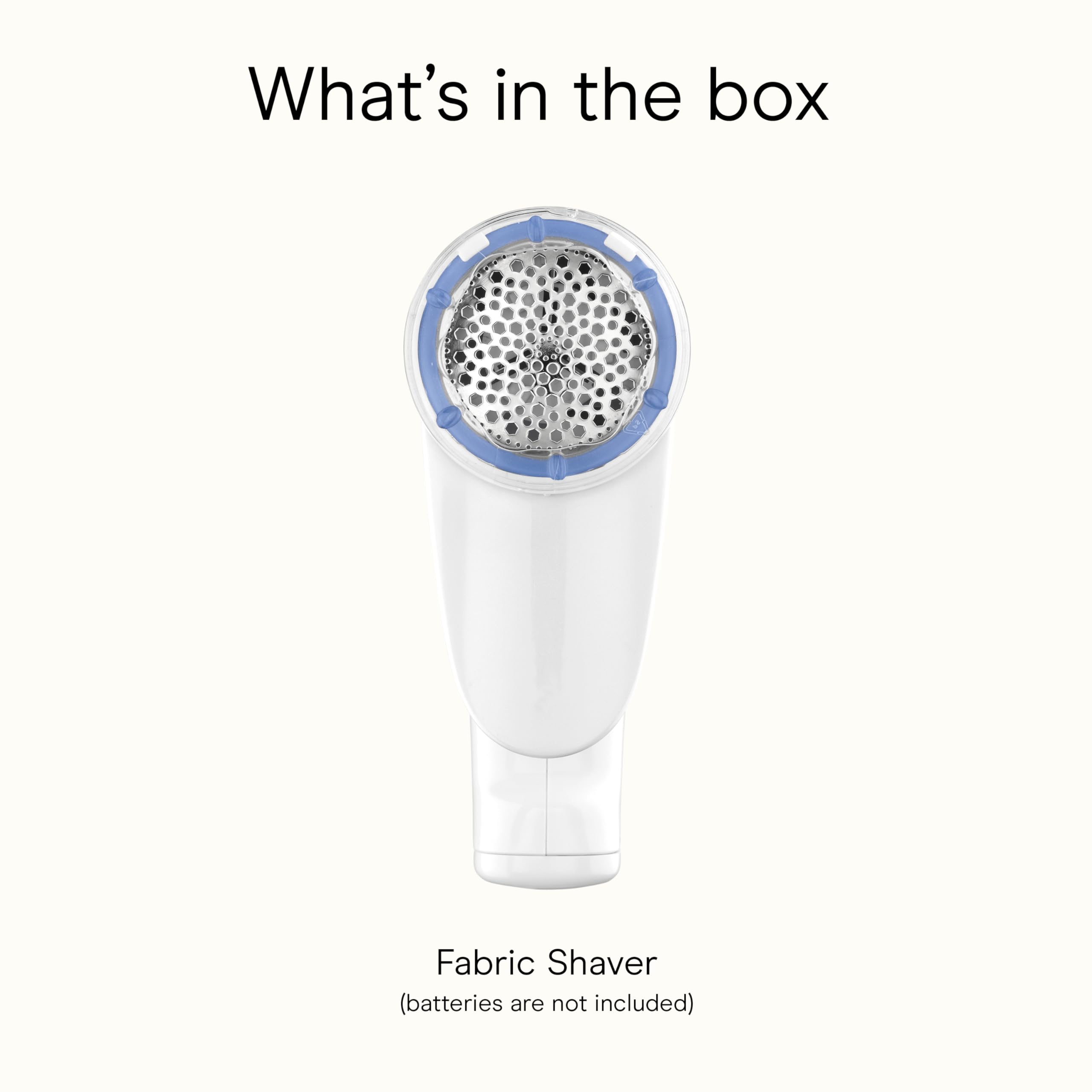 Conair Fabric Shaver and Lint Remover, Battery-Operated Portable Clothes Shaver with 3 Settings, Fuzz Remover for Sweaters, Clothing and Furniture, Large 2-Inch Shaving Head, White