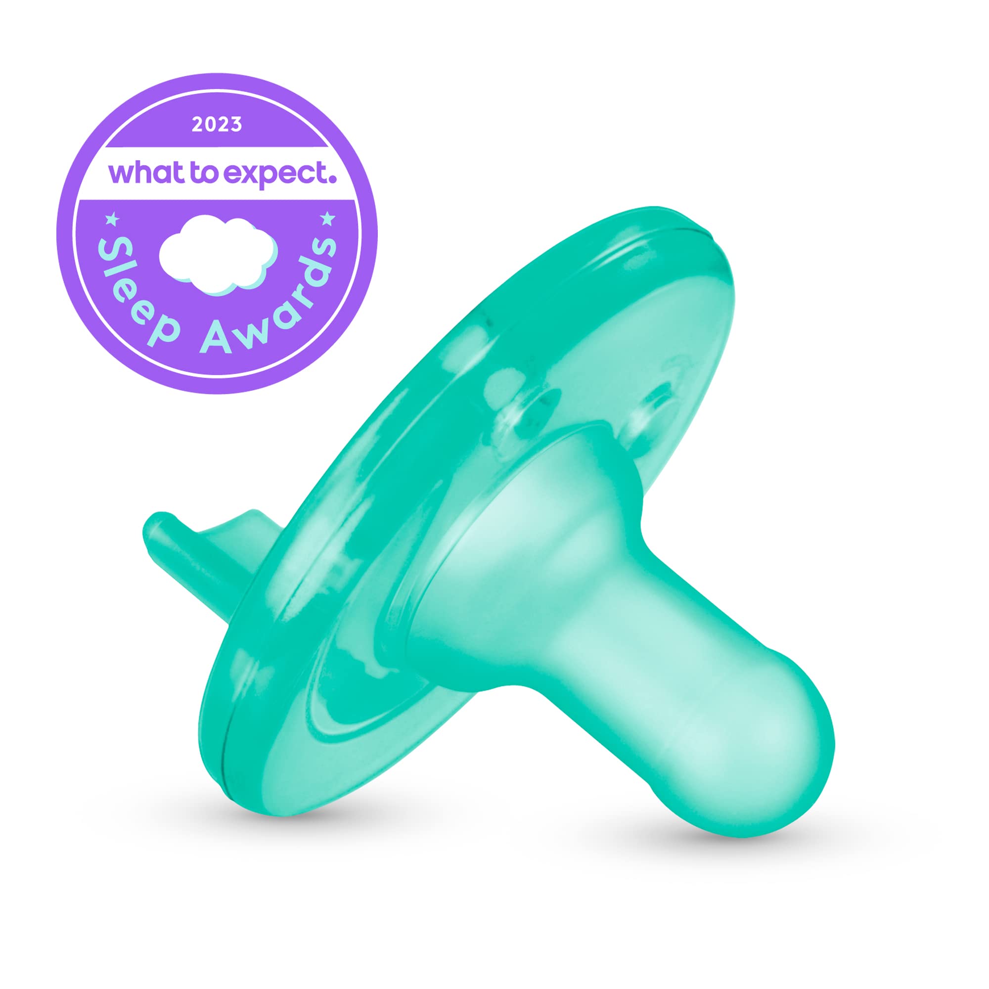 Philips AVENT Soothie Snuggle Pacifier Holder with Detachable Pacifier, 0m+, Elephant, SCF347/03- 1 Count (Pack of 1)