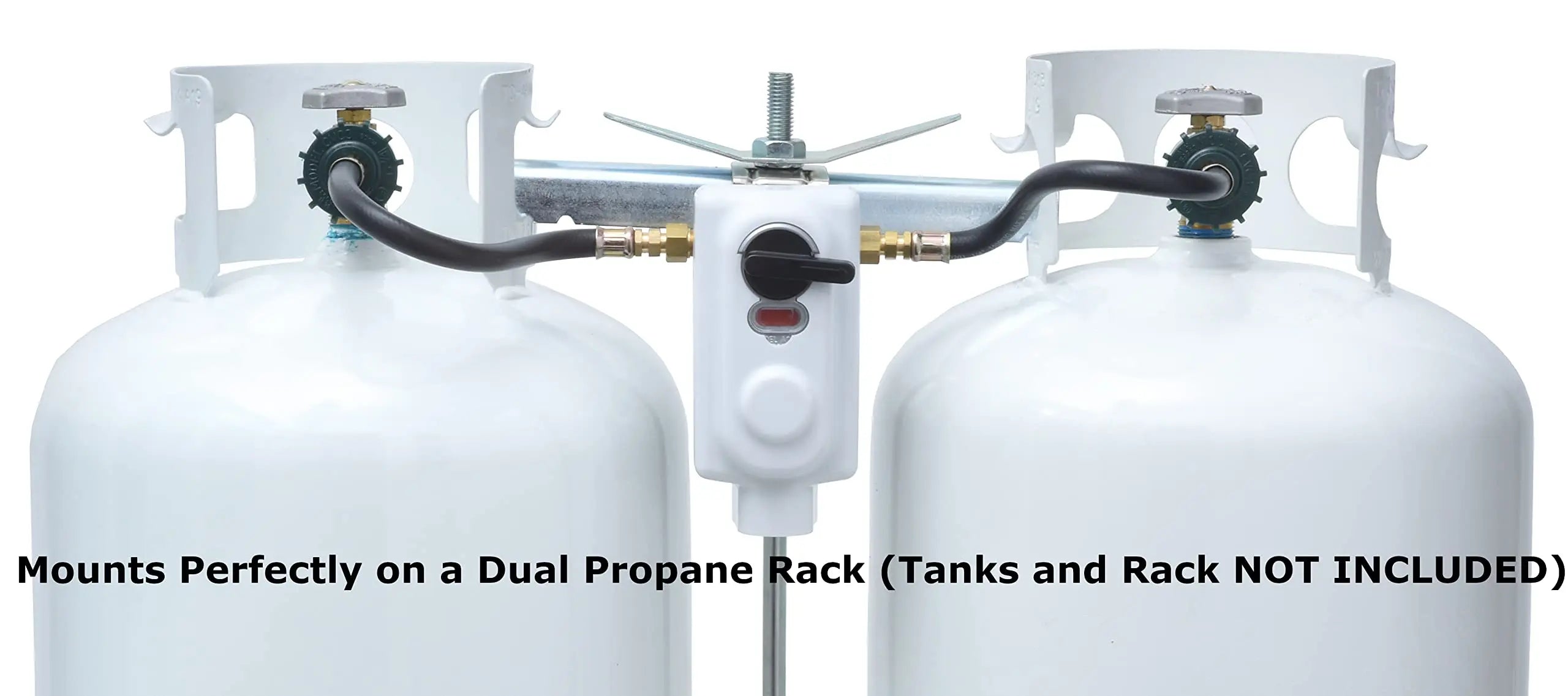 Flame King (KT12ACR-2) 2-Stage Auto Changeover LP Propane Gas Regulator With Two 12 Inch Pigtails For RVs, Vans, Trailers