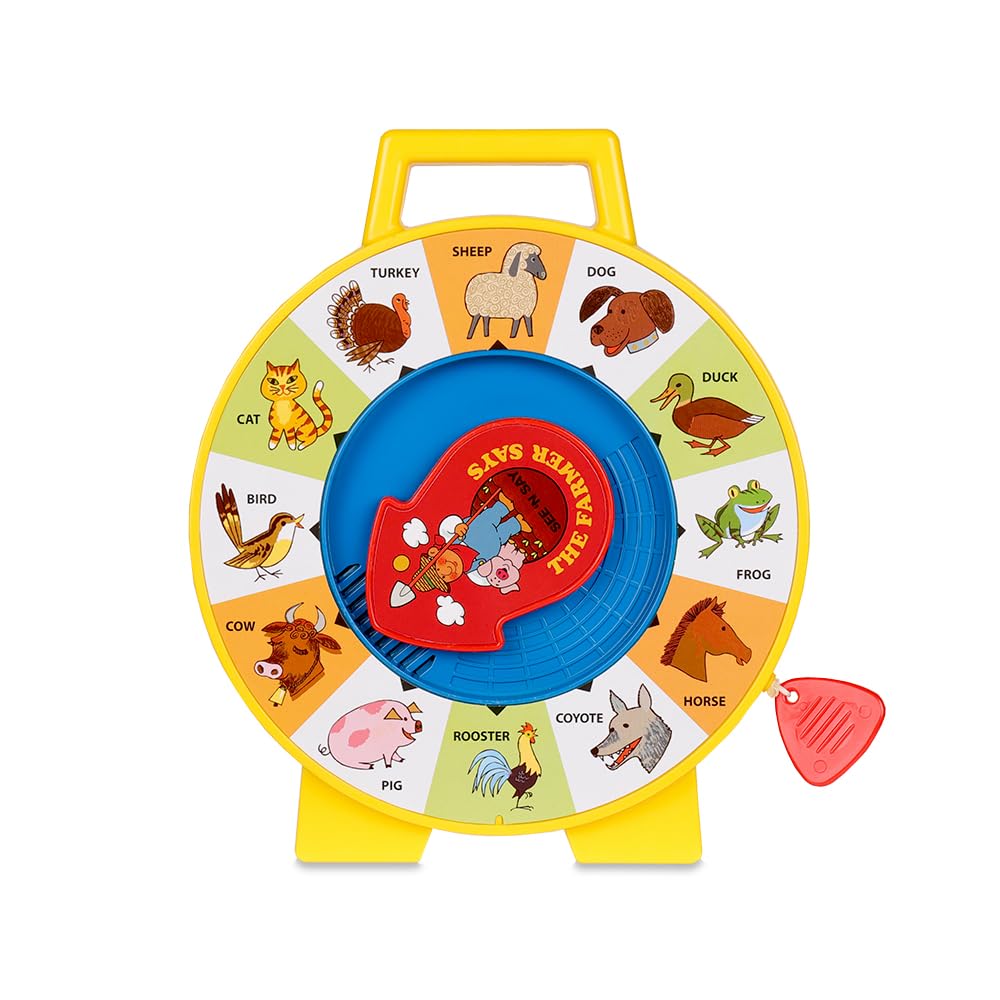 Fisher Price Classics – Farmer sagt See 'n Say – Vintage-Lernspielzeug, Geräusche und Tiere, interaktives Retro-Spiel für Kinder, Mädchen, Jungen, Babys, Vorschulkinder, Kleinkinder, Unisex ab 18 Monaten